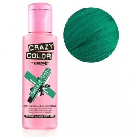 Nr. 53. - Emerald Green - Crazy Color - Vopsea de păr semipermanentă - 100 ml