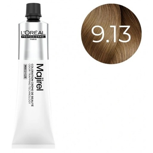 Vopsea L'Oreal Majirel 9.13 Blond Foarte Deschis Cenusiu Auriu 60ml
